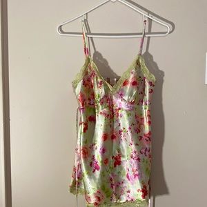 Green Floral Camisole Small